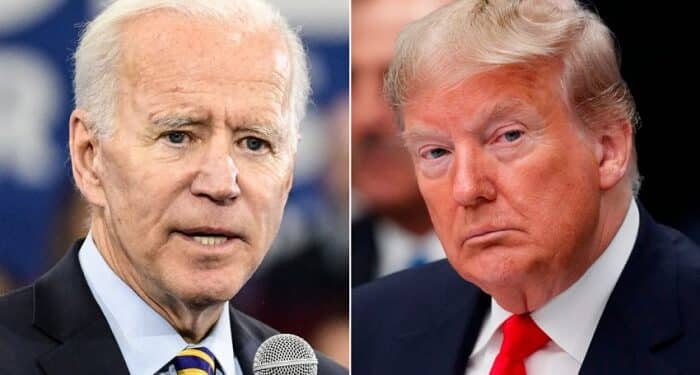Joe Biden with Donald Trump