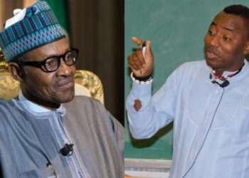 Omoyele Sowore with Muhammadu Buhari