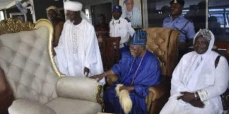 Olubadan Lekan Balogun with Prof Ariyo Olagoke