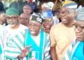 Asiwaju Bola Tinubu with Seyi Makinde in Ibadan