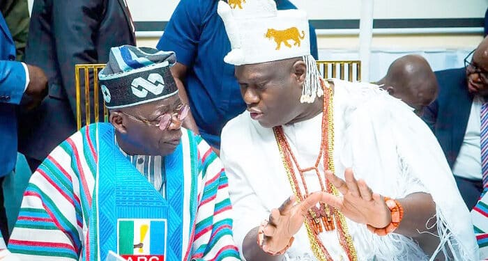 Bola Tinubu with Ooni of Ife, Adeyeye Eniitan Ogunwusi