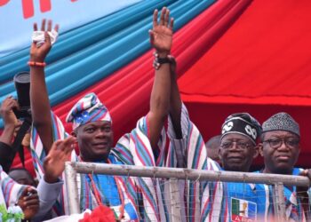 Bola Tinubu with Teslim Folarin