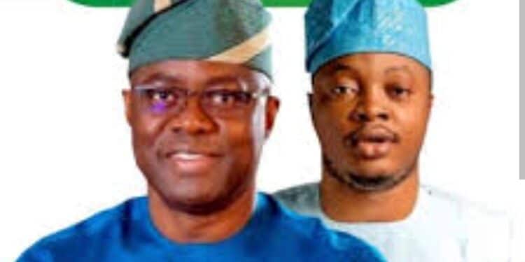 Hon. Yusuf Adebisi with Seyi Makinde