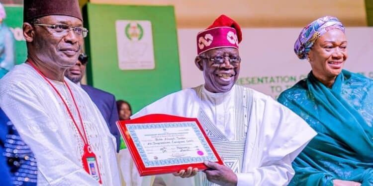 Bola Tinubu certificate of return