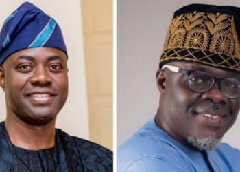 Seyi Makinde with Opeyemi Fatola