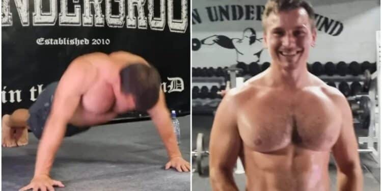Australian Man Push-Ups