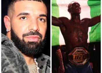 Canadian rapper drake on Israel Adesanya