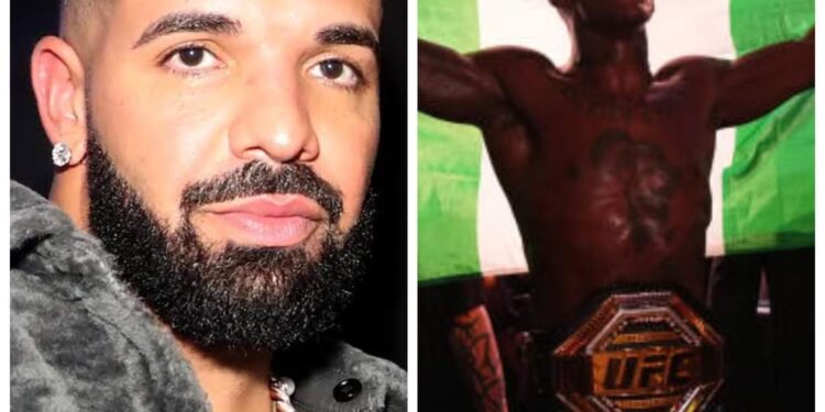 Canadian rapper drake on Israel Adesanya