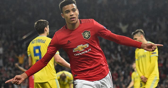 Manchester United's striker Mason Greenwood.