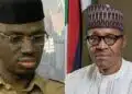 Timi Frank with Muhammadu Buhari