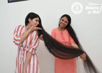 teenager with worlds longest hair