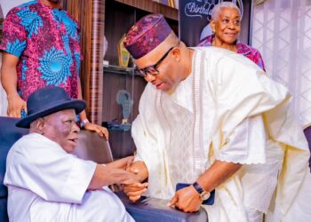 Edwin Clark with Godswill Akpabio