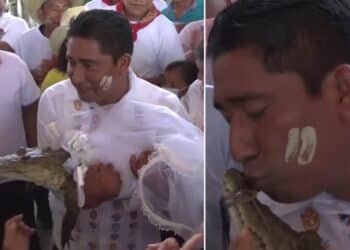 Mexican Mayor weds reptile