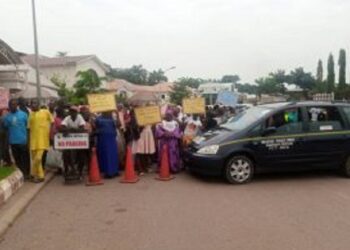 Protest Rocks APC National Secretariat