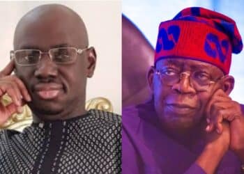 Timi Frank with Bola Tinubu