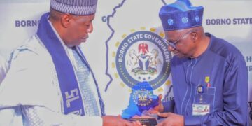 UI Vice Chancellor Prof Adebowale with Professor Babagana Umara Zulum