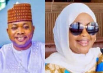 Hajia Bilqis Abdul with Usman Ododo