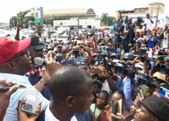 Seyi Makinde joins NLC Protest in Oyo