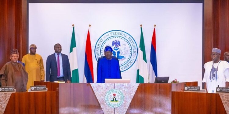 Tinubu-meets-with-governors on Insecurity in Nigeria and Steve Oronsaye Report at FEC Meeting