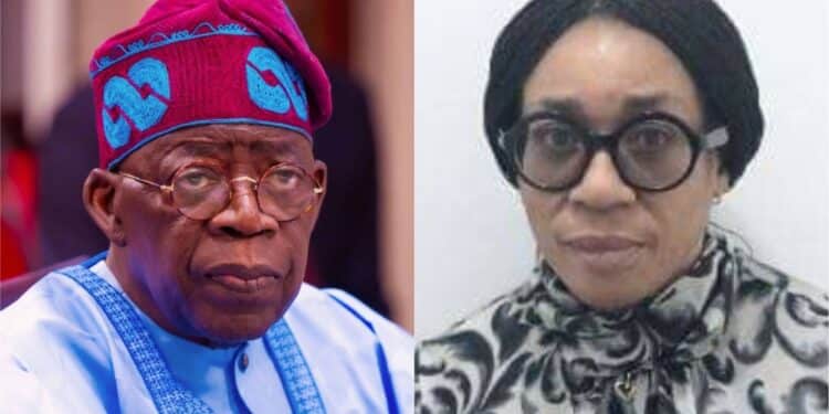 President Bola Tinubu with Tourism Minister Lola Ade John