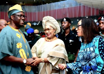 Seyi Makinde with Lola Ade John