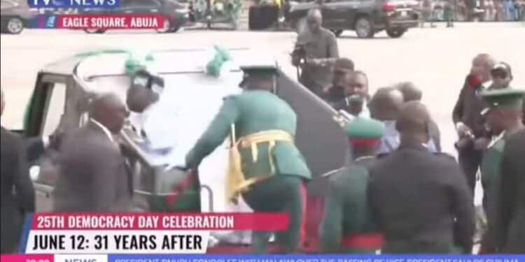 bola tinubu fall on democracy day at eagle square