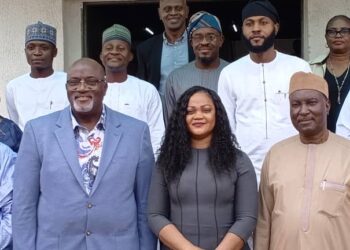 Hon Adedeji Dhikirullahi Olajide Odidiomo with NIMC team on Cybersecurity