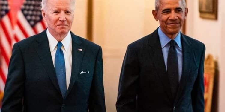 US Elections Barack Obama with Joe Biden