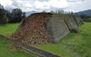 Another view of the pyramid at Ihuatzio, Mexico