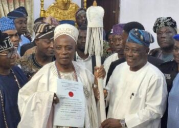Ladoja receives beaded crown