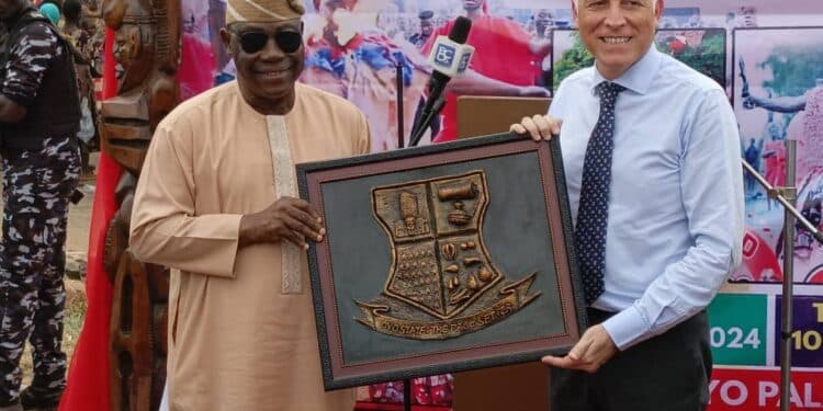 Oyo State acting governor Bad Bayo Lawal during World Sango Festival