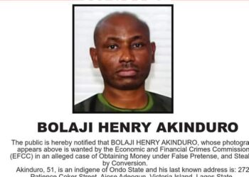 EFCC Declares Henry Akinduro, Total Grace Oil And Gas Investment Limited Wanted For Alleged Fraud