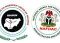 Nafdac logo with medical health workers