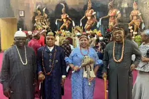 Queenmother Womack with traditional chiefs