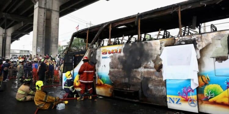 Twenty children dead after Thailand school bus fire