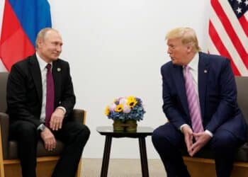 Donald Trump with Vladimir Putin of Russia