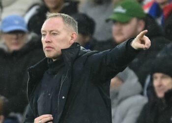 Leicester City’s Welsh Manager Steve Cooper