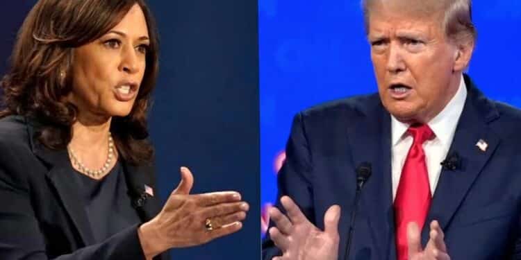 US Elections: Kamala Harris with Donald Trump