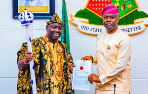 Seyi Makinde Presents Staff Of Office To New Alaafin Oyo