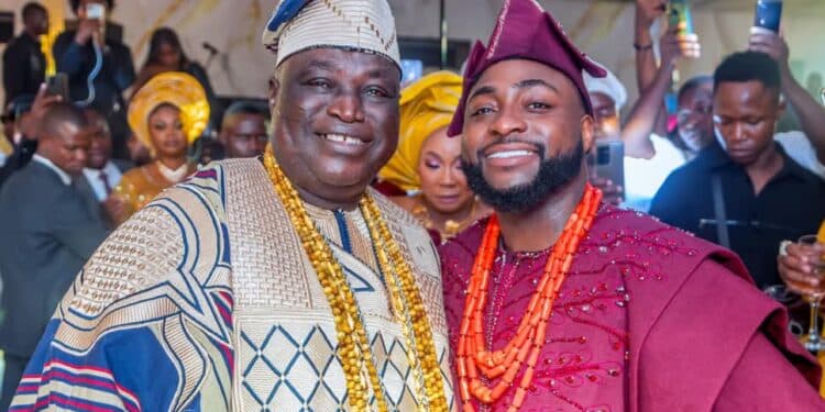 Davido with Timi of Ede, Oba Adesola Lawal