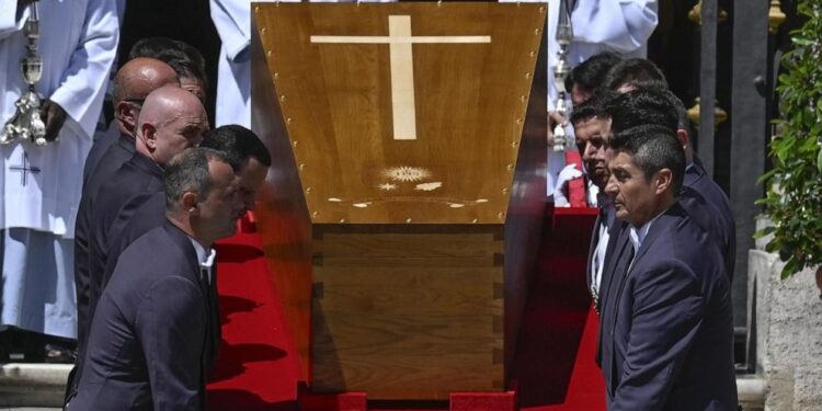 Pope Francis coffin
