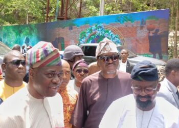 Seyi Makinde with Kunle Afolayan at KAP Film Village and Resort Centre