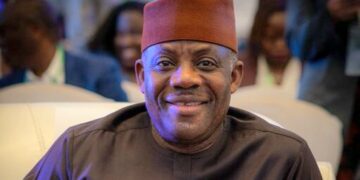 Minister of Education Tunji Alausa speaking at a press briefing regarding Nigeria's school system reforms.