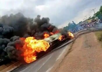 Another Petrol Tanker Caught Fire In Ibadan
