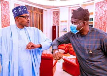 Muhammadu Buhari with Seyi Makinde