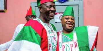 Seyi Makinde with Senator Ademola Adeleke