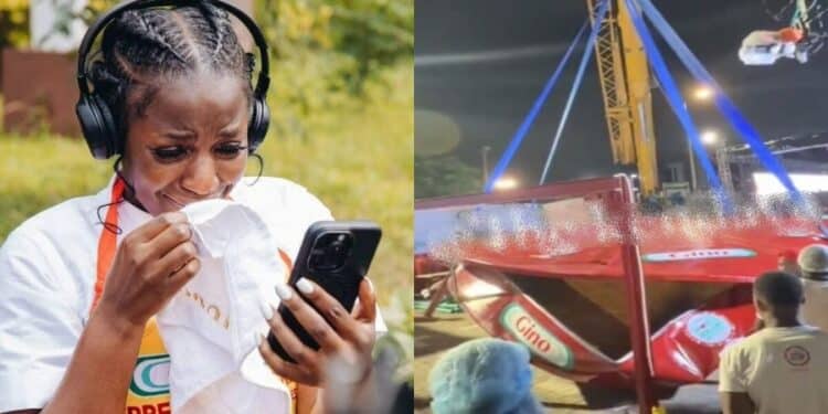 Hilda Baci jollof pot collapses during World Rec