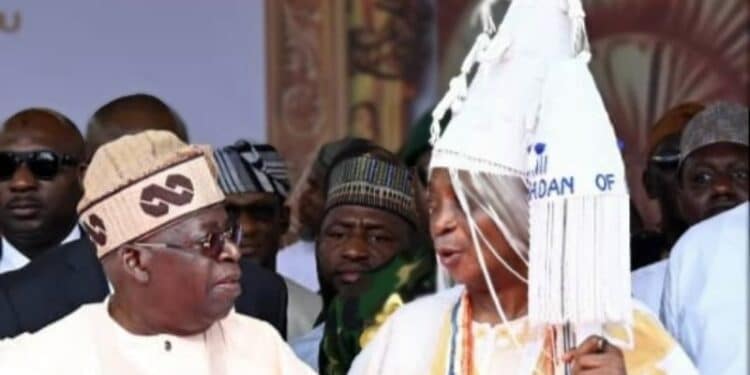 Olubadan, Oba Rashidi Ladoja with President Tinubu