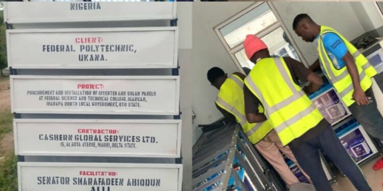 Senator Alli Powers FSTC Igangan With Solar Energy