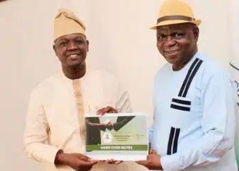 Ovie Esewhaye with NTDA DG Olayiwola Awakan